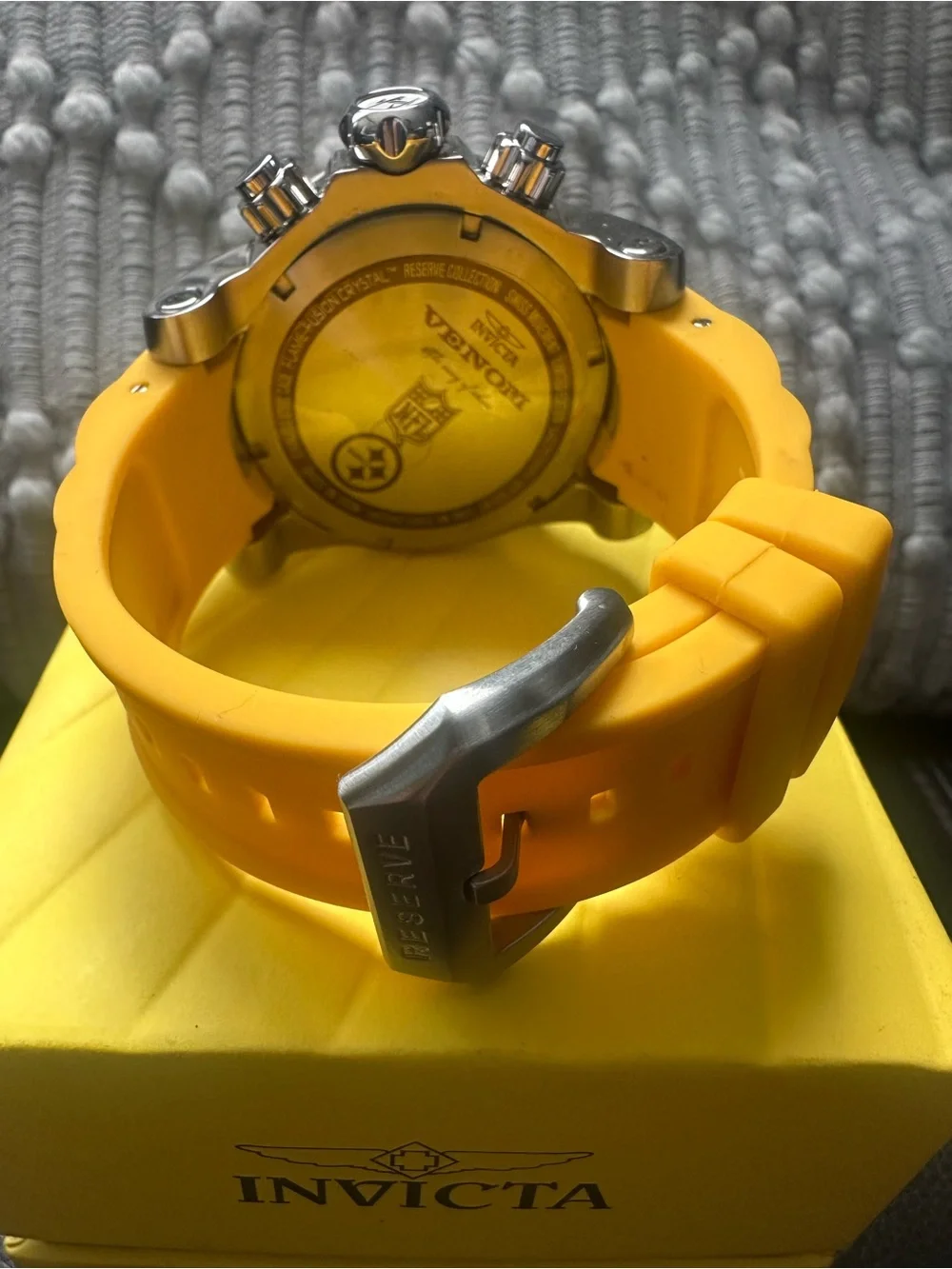 Invicta NFL Steelers Venom Gen III Men’s Chronograph Watch (Model 33085)